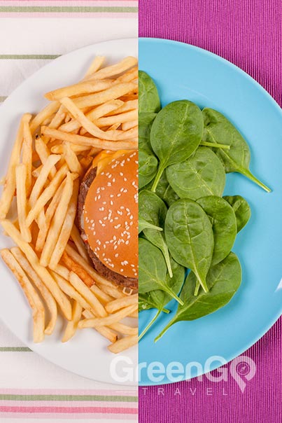 Picture of hamburder and lettuce