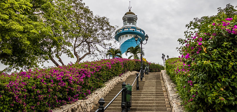 Steps leading to Guayaquil lighthouse